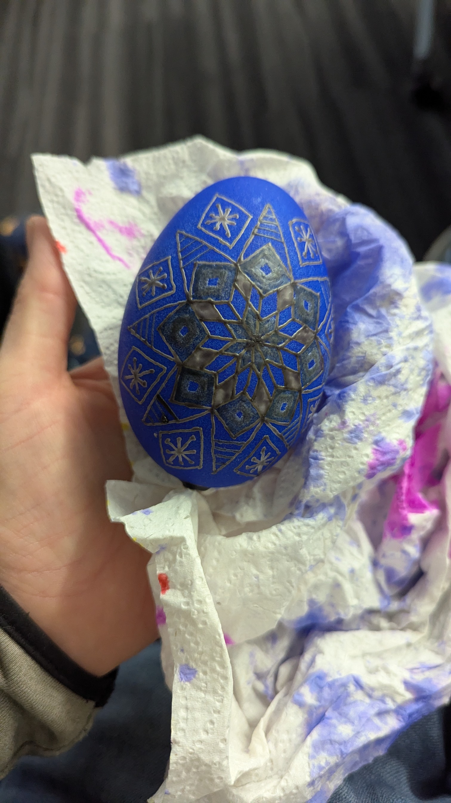 egg with wax before melting