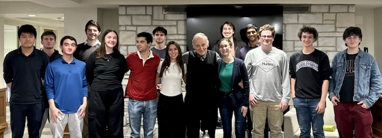group of students with Professor Morson